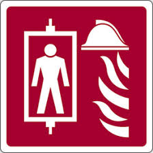 fire fighting lift sign